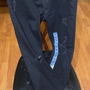 Black Distressed Jeans